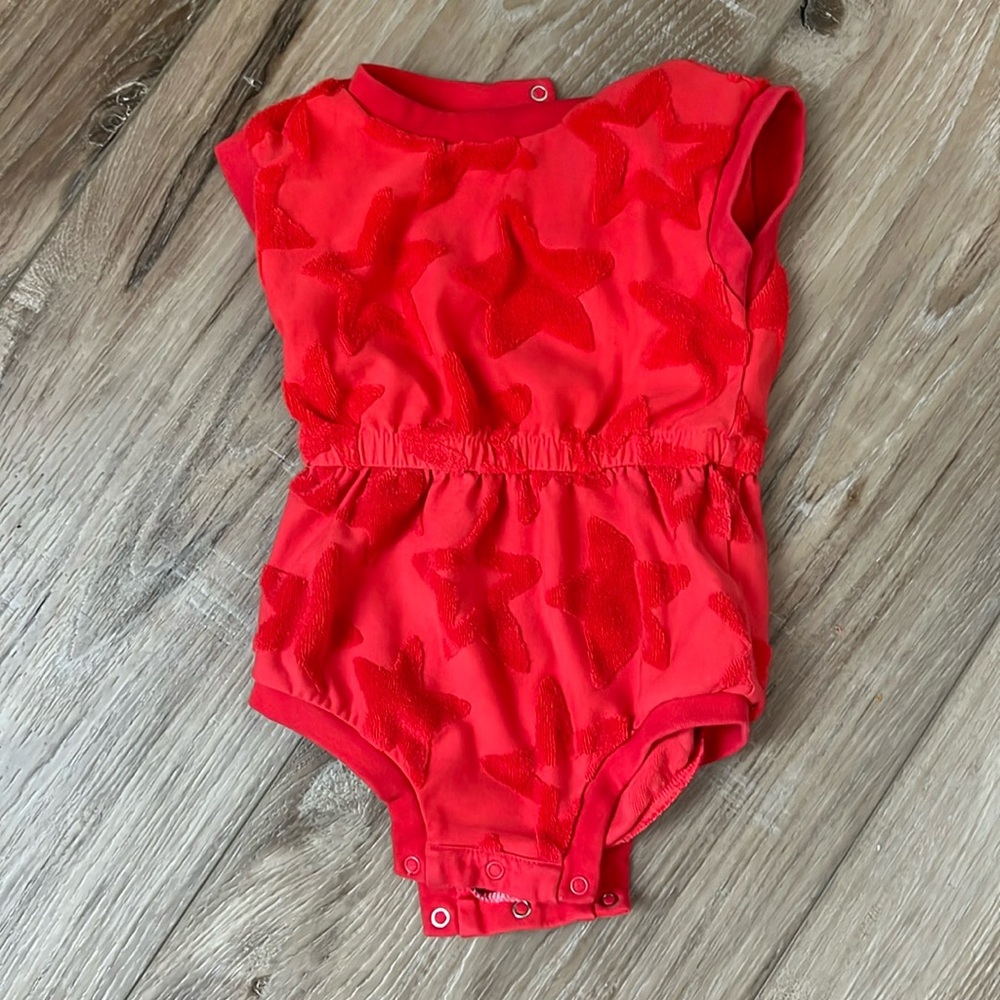 Cat & Jack Terry Star Romper 6-9 months